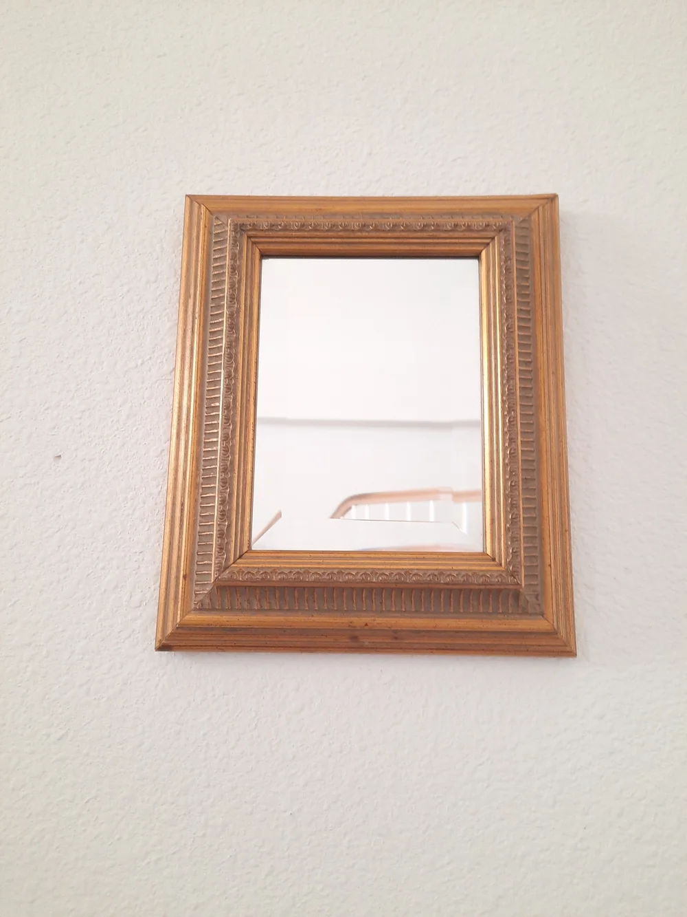 Vintage Ornate Regency Small Gold Beveled Glass Wall Mirror